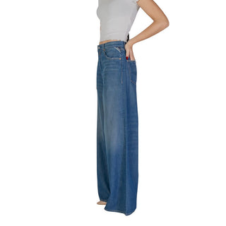 Blaue Baumwoll-Bootcut-Jeans