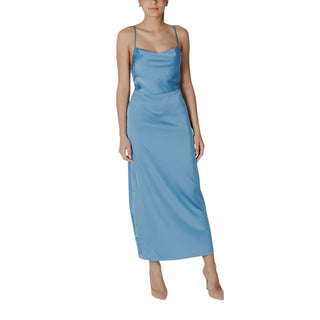 Türkises Polyester-Maxikleid