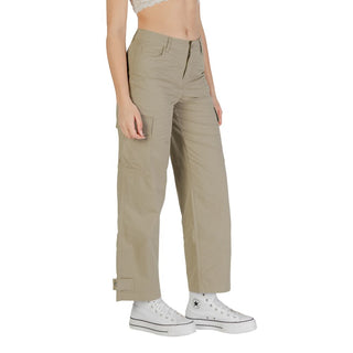 Beige Baumwoll-Cargohose