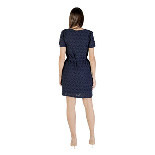 Blue Recycled Polyester Short Dress