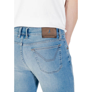 Hellblaue Bermuda-Shorts aus Baumwolle