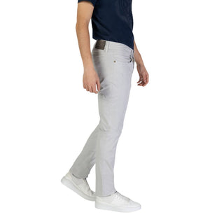 Graue Skinny-Hose aus Baumwolle
