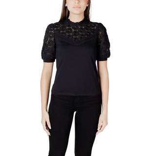 Schwarzes Baumwoll-T-Shirt
