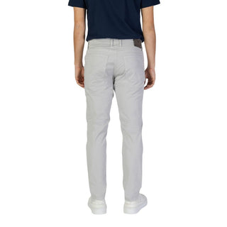 Graue Skinny-Hose aus Baumwolle