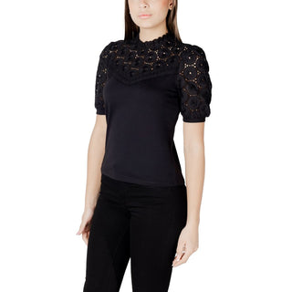 Schwarzes Baumwoll-T-Shirt