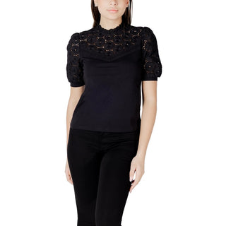 Schwarzes Baumwoll-T-Shirt