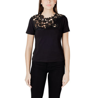 Schwarzes Baumwoll-T-Shirt