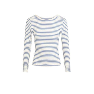 Weißes Viskose-Langarmshirt