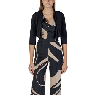 Black Polyester Sleeveless Jacket