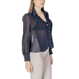 Blue Polyester Blouse