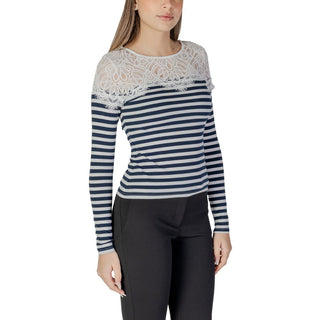 Weißes Langarm-T-Shirt aus recyceltem Polyester