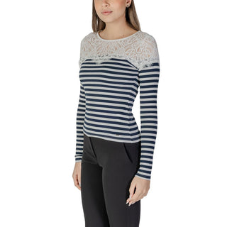 Weißes Langarm-T-Shirt aus recyceltem Polyester
