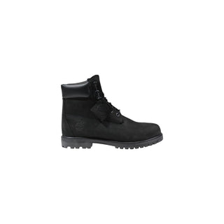 Schwarze Leder-Schnürstiefel