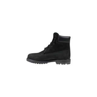 Schwarze Leder-Schnürstiefel