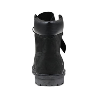 Schwarze Leder-Schnürstiefel