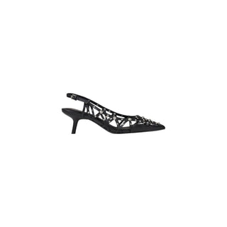 Zapatos de tacón alto de cuero negro