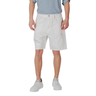 White Cotton Bermuda Shorts