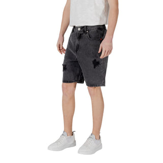 Bermudas de algodón negro