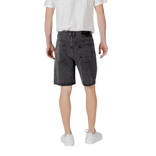 Bermudas de algodón negro