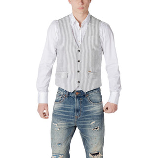 Black Linen Waistcoat