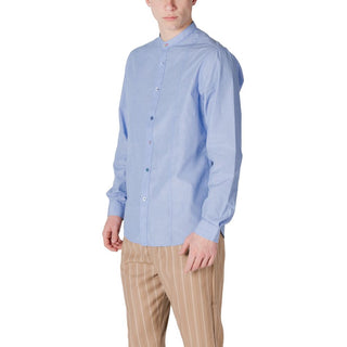 Camisa de algodón azul  