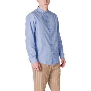 Camisa de algodón azul  