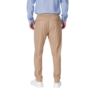 Beige Polyester Pants