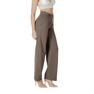 Pantalones casuales marrones de viscosa