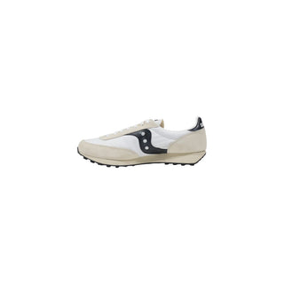 Zapatillas atléticas de cuero blanco y negro