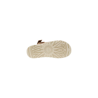 Beige Recycled Polyester Platform Pumps
