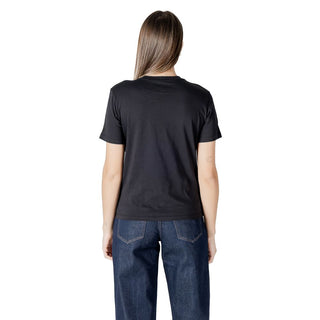 Schwarzes Baumwoll-T-Shirt