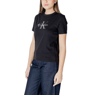 Schwarzes Baumwoll-T-Shirt