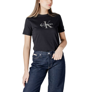 Schwarzes Baumwoll-T-Shirt