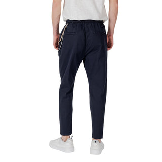 Blaue Freizeithose aus Baumwolle