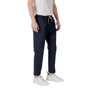 Blaue Freizeithose aus Baumwolle
