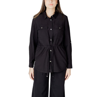 Schwarze Viskosebluse