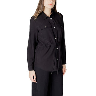 Schwarze Viskosebluse