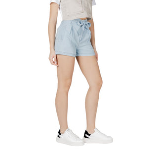 Hellblaue Lyocell-Shorts