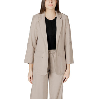 Blazer beige de viscosa