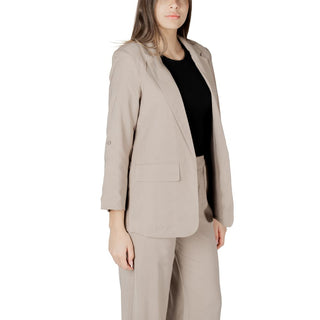 Blazer beige de viscosa