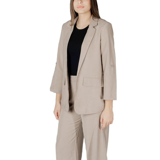 Blazer beige de viscosa