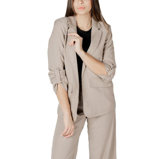 Blazer beige de viscosa