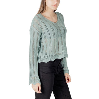 Türkises Sweatshirt aus recycelter Baumwolle