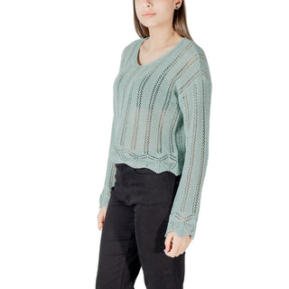 Türkises Sweatshirt aus recycelter Baumwolle