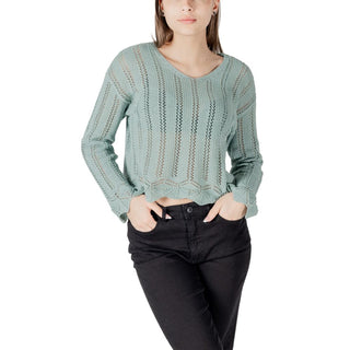 Türkises Sweatshirt aus recycelter Baumwolle