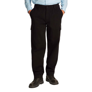 Pantalones cargo de algodón negro  