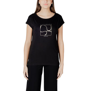 Schwarzes Baumwoll-T-Shirt