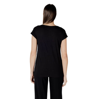 Schwarzes Baumwoll-T-Shirt