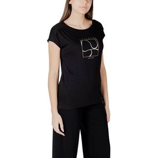Schwarzes Baumwoll-T-Shirt