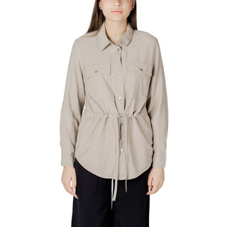 Blusa de viscosa beige